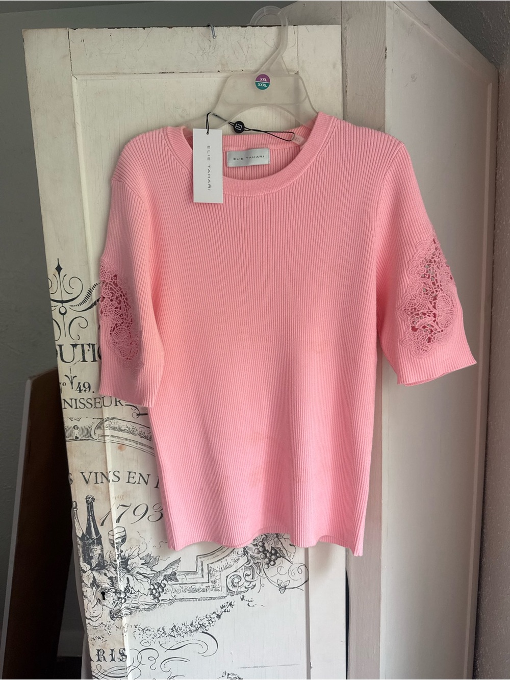 NWT Elie Tahari Short Sleeve Sweater